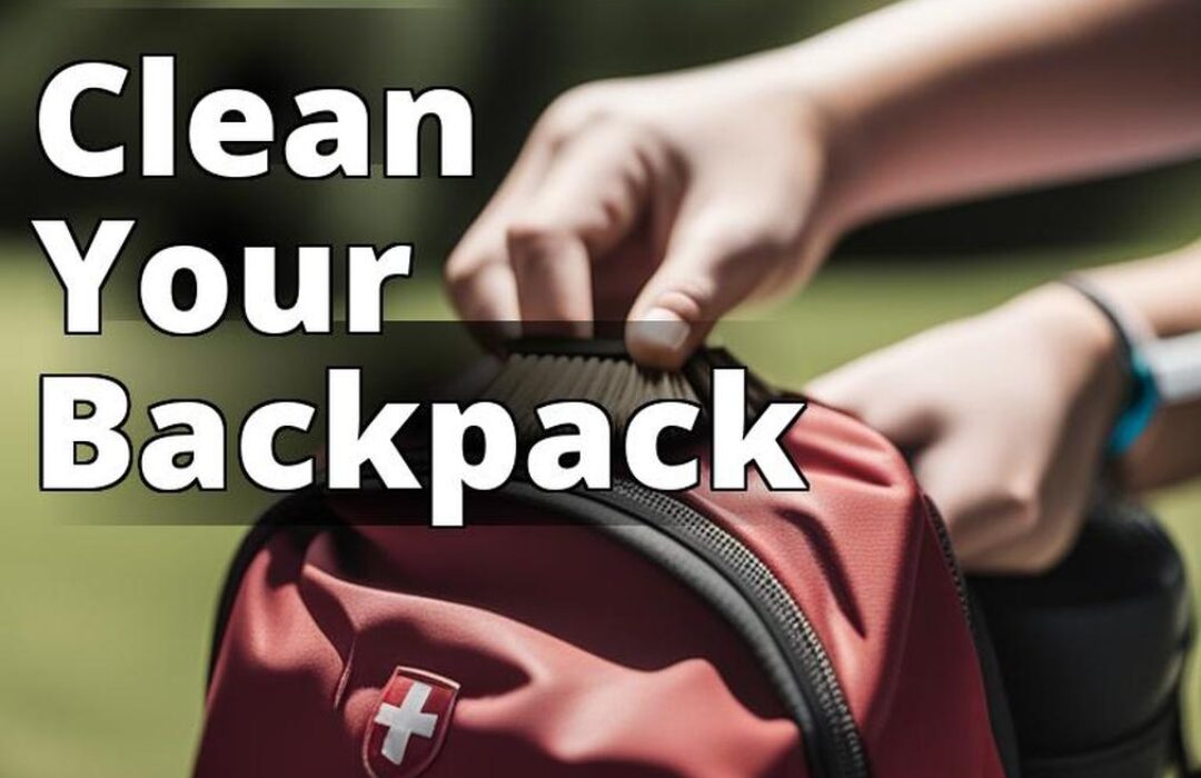 The featured image for this article should be a picture of a Swiss Gear backpack being gently scrubb