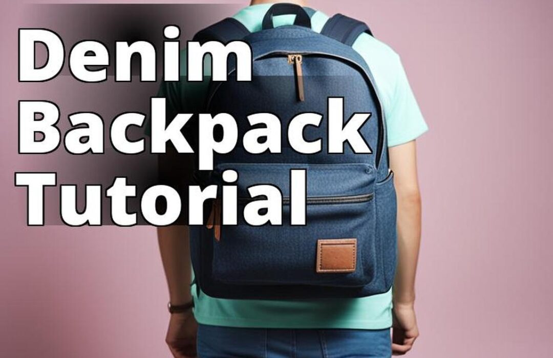The featured image should contain a person wearing a backpack made out of jeans. The backpack should