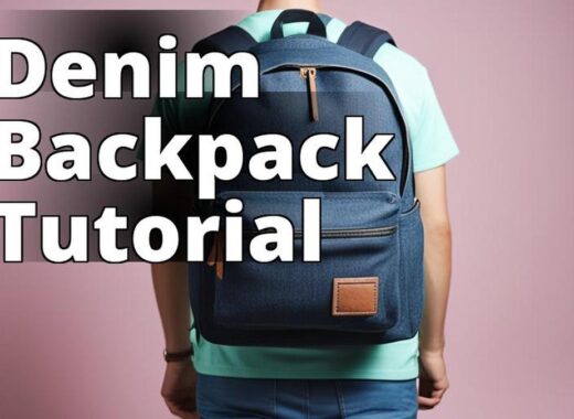 The featured image should contain a person wearing a backpack made out of jeans. The backpack should