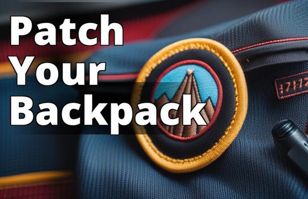 The featured image should showcase a backpack with a patch sewn onto it