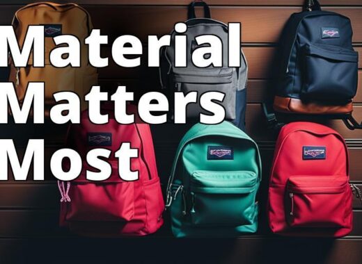 A Jansport backpack made of different materials such as polyester