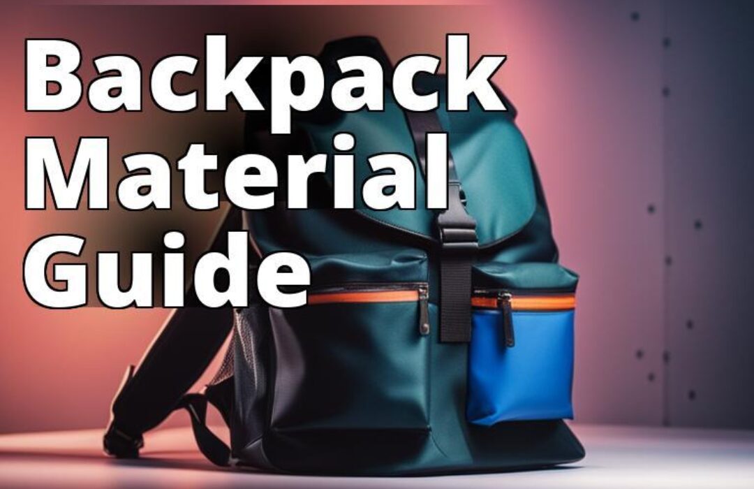 A backpack made of different materials such as nylon