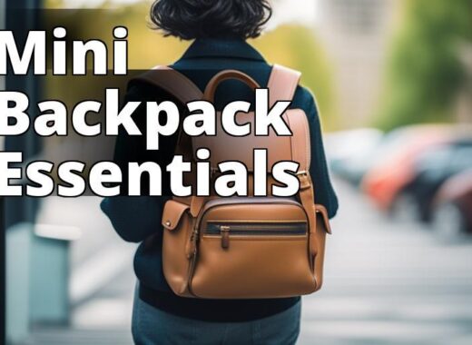 A featured image of a person wearing a fashionable outfit with a mini backpack would be ideal. The p