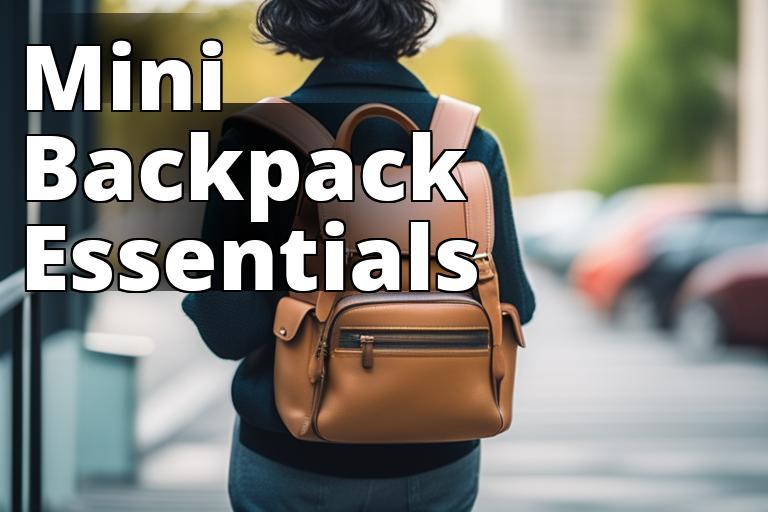 The Ultimate Checklist What to Pack in Your Mini Backpack for Fashionable