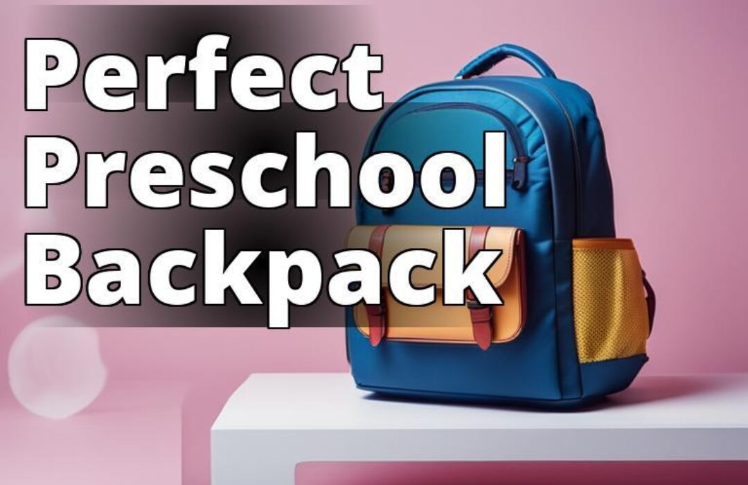 A preschool backpack with lightweight materials