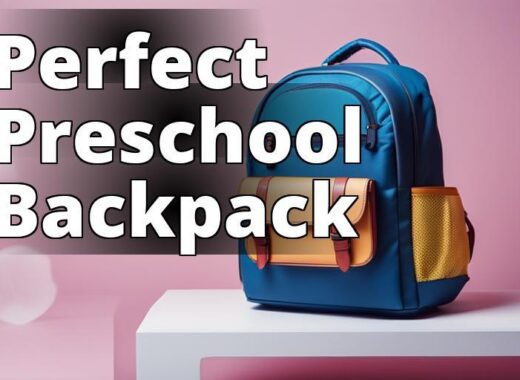 A preschool backpack with lightweight materials