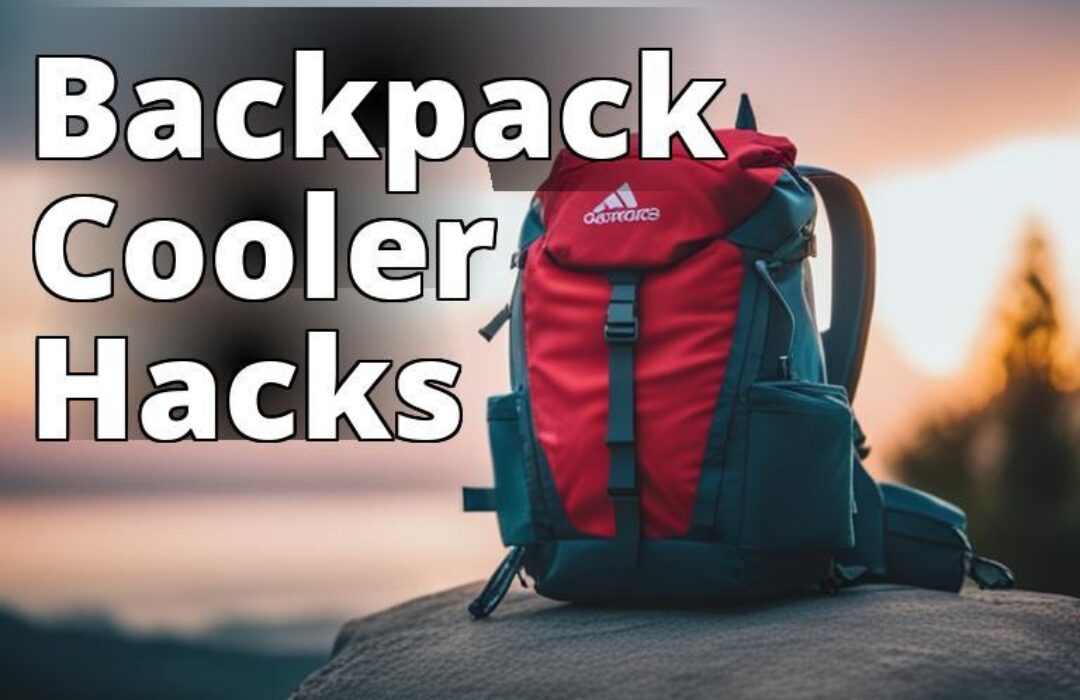 An image of a backpack with ice packs or gel packs and frozen water bottles inside it.