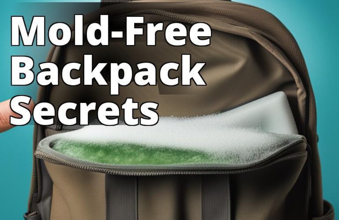 The featured image for this article should show a close-up of a backpack with visible mold growth. T