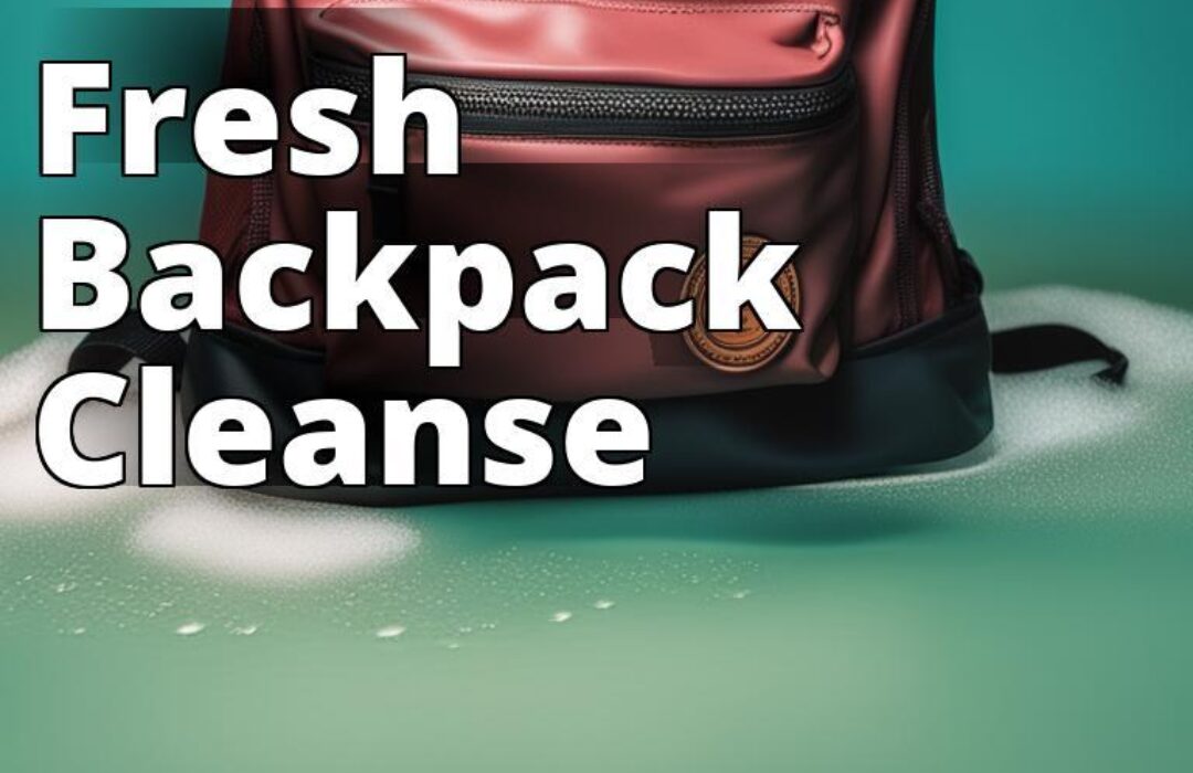 The featured image should contain a clean backpack that is being washed or rinsed. It should show th