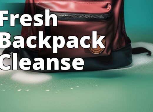 The featured image should contain a clean backpack that is being washed or rinsed. It should show th