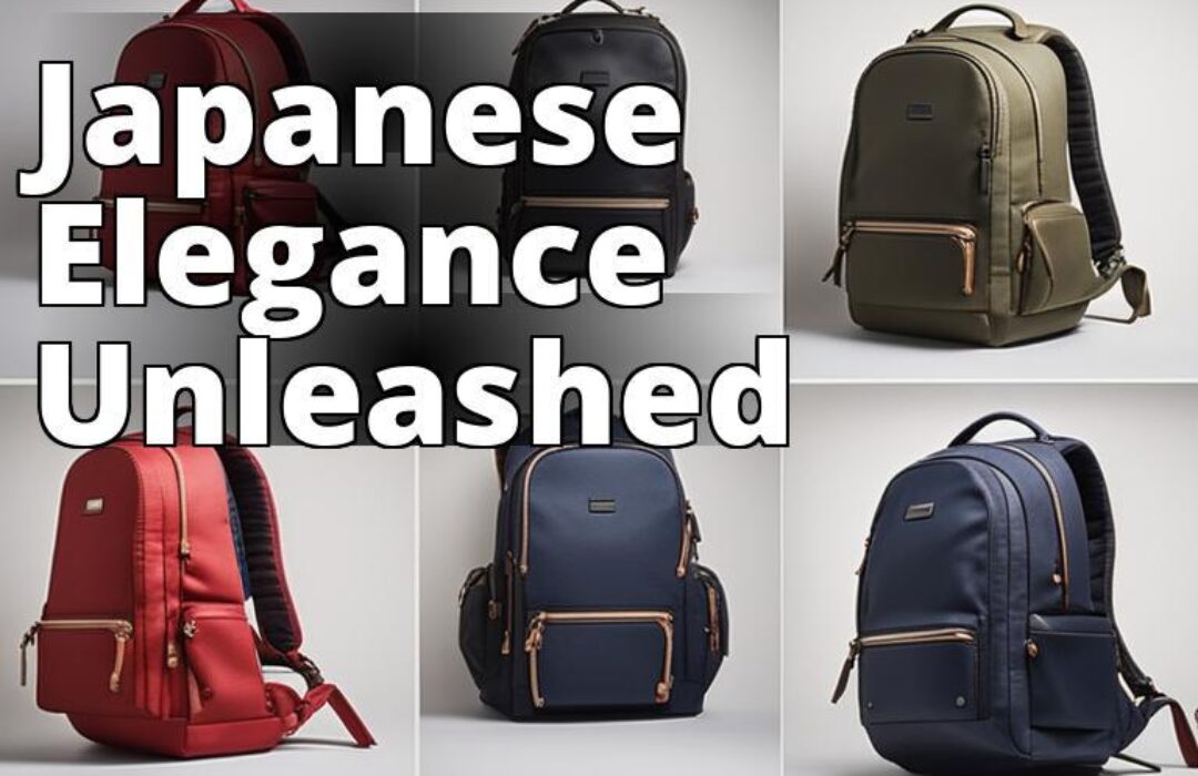 The featured image should contain a high-quality Japanese backpack made with premium fabrics and dur