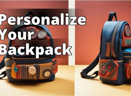 The featured image should show a backpack that has been creatively decorated with various materials